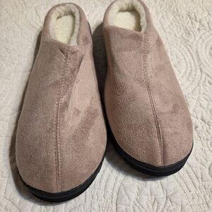 Cozy Pink Suede Slippers